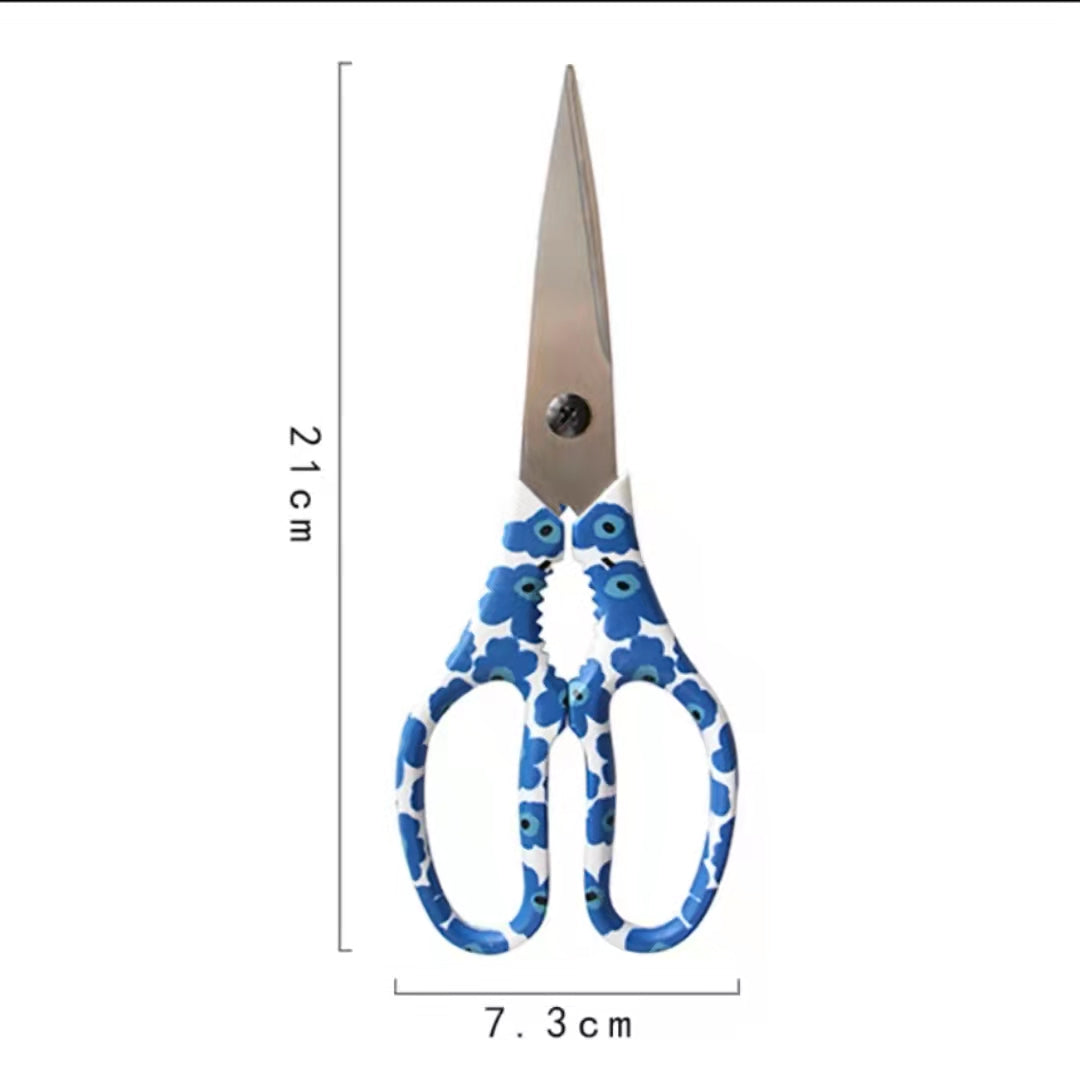 Finnish flower stainless steel scissors with magnetic refrigerator stickers