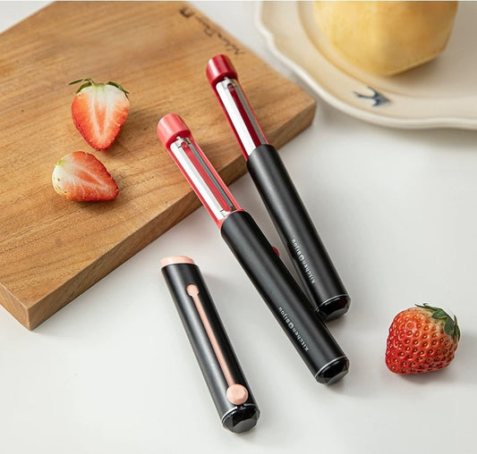 Multifunctional Long handle portable lipstick shape Fruit and Vegetable peeler